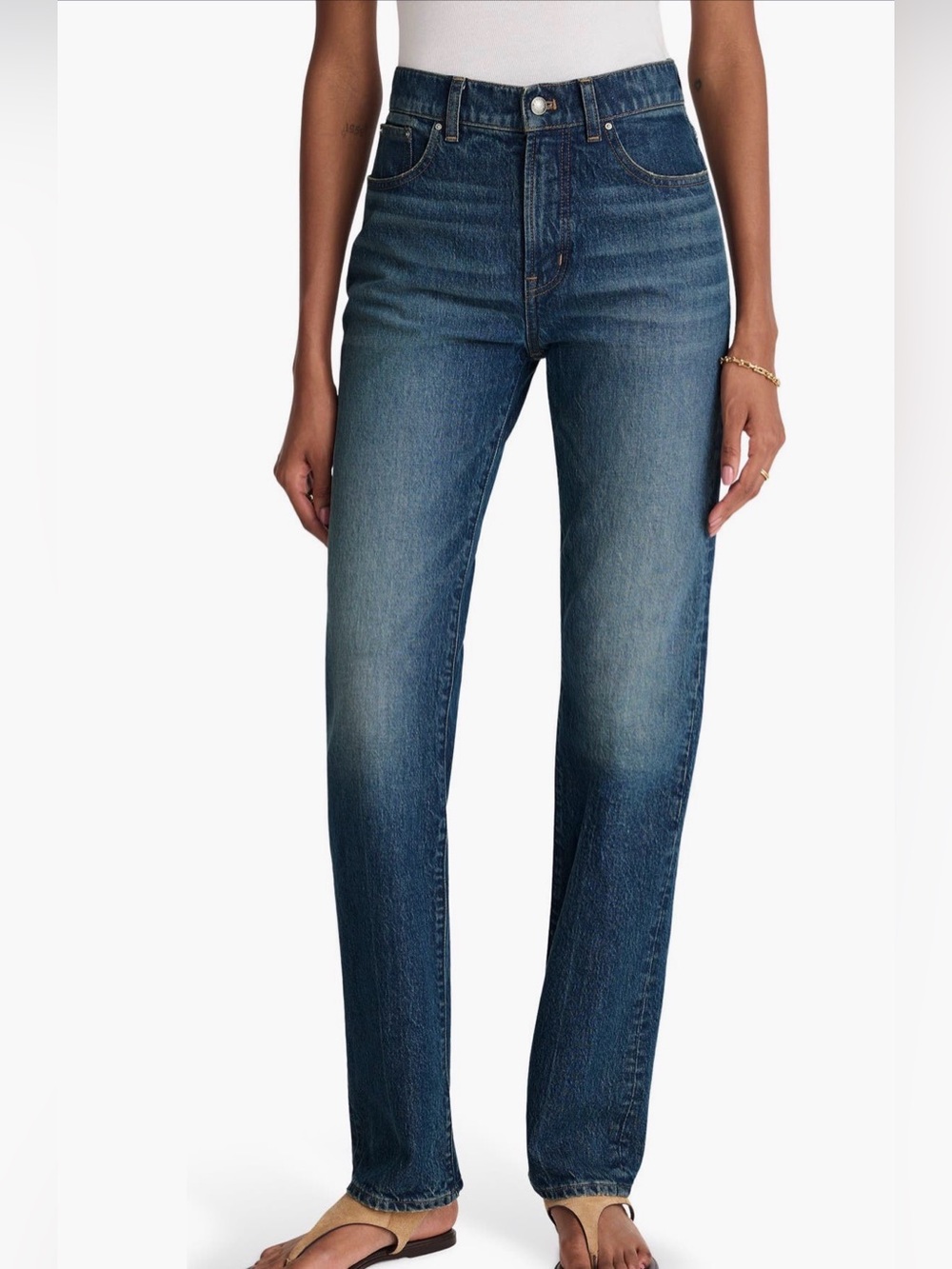 Madewell The Longline Straight Leg Jeans Size 28 High Rise Blue wash